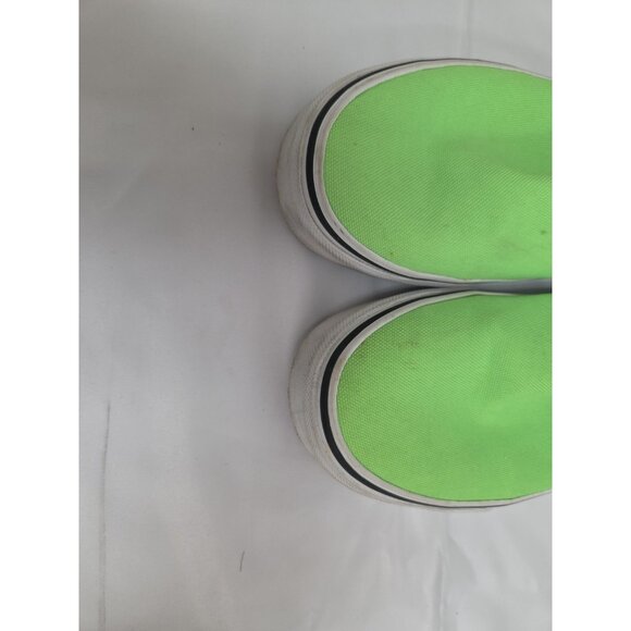 Vans Unisex Ladies Mens Neon Green Classic Slip On Sneakers Shoes Sz M-5.5/W-7 - Picture 6 of 6